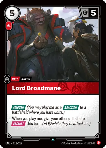 Lord Broadmane UNL