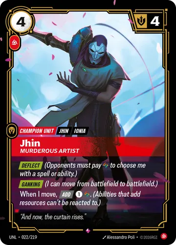 Jhin, Murderous Artist UNL