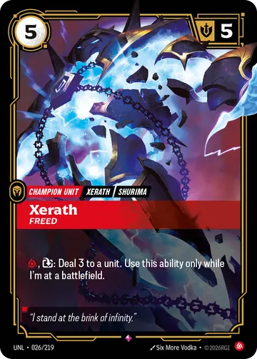 Xerath, Freed UNL