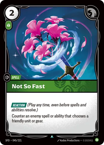 Not So Fast
