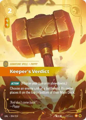 Keeper's Verdict UNL