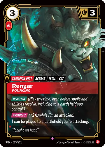 Rengar, Pouncing SFD